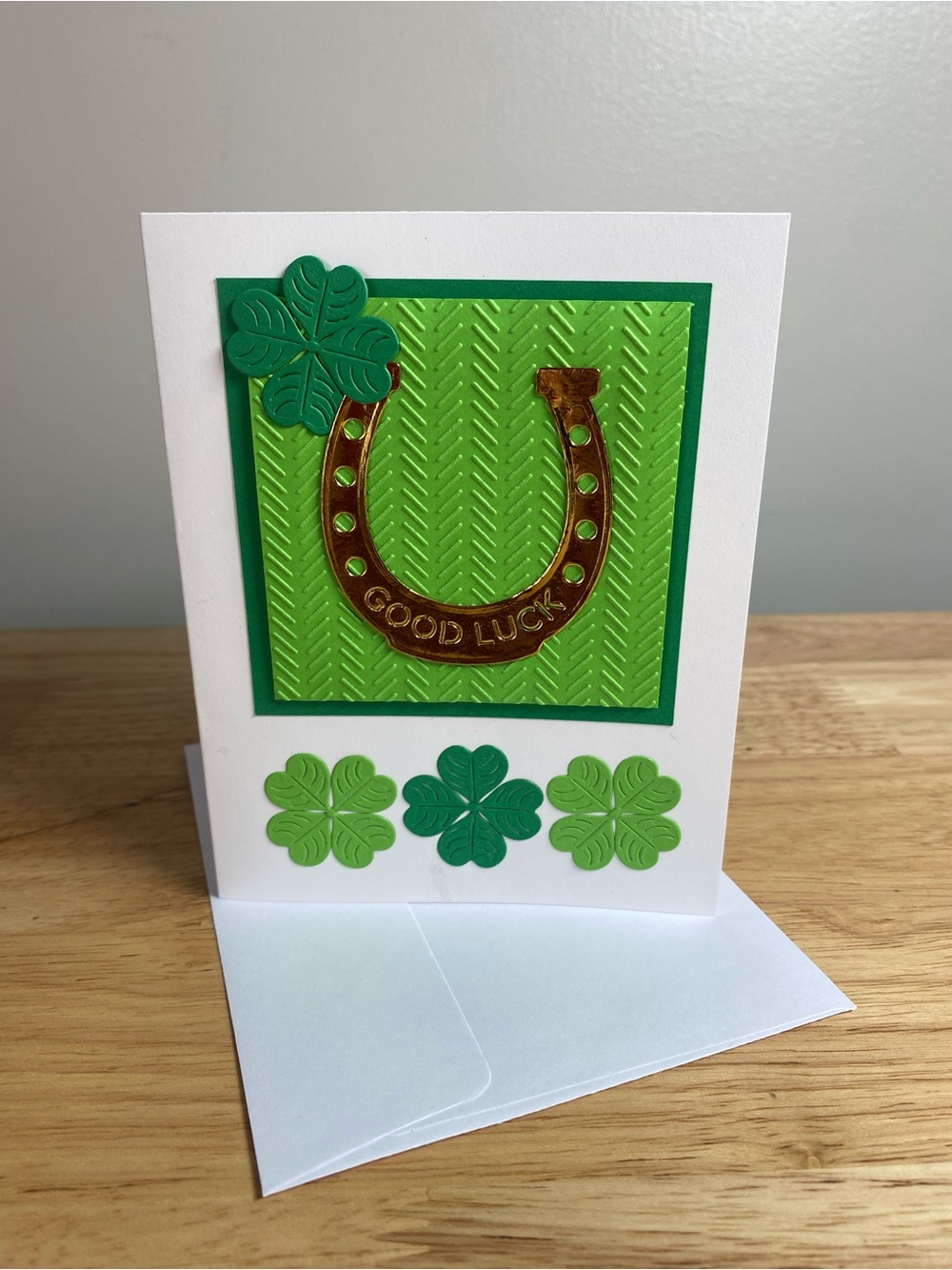 Handmade St. Patrick’s Day Blank Greeting Card A2 & Envelope